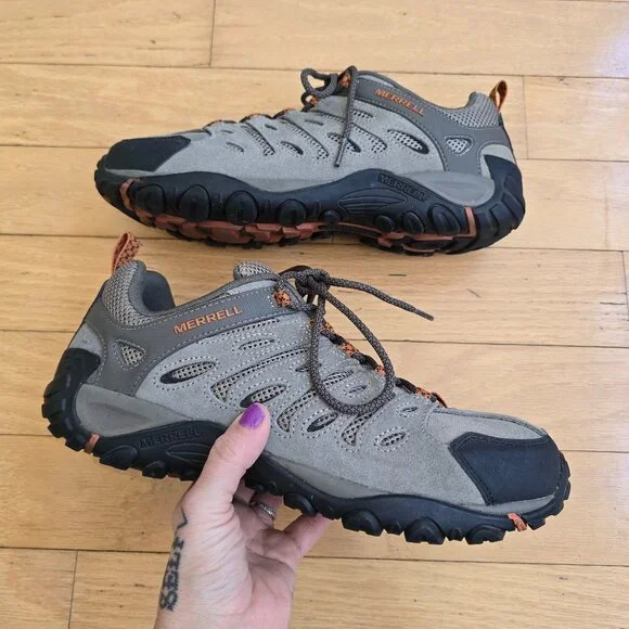 MerrellCross lander 2 tan brown suede hiking sneakersMENS 10.5